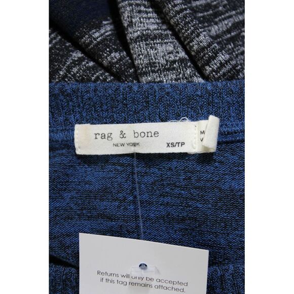 Rag & Bone Jean Womens Color Block Crew Neck Sweater Blue Gray Size Extra Small - Picture 6 of 6